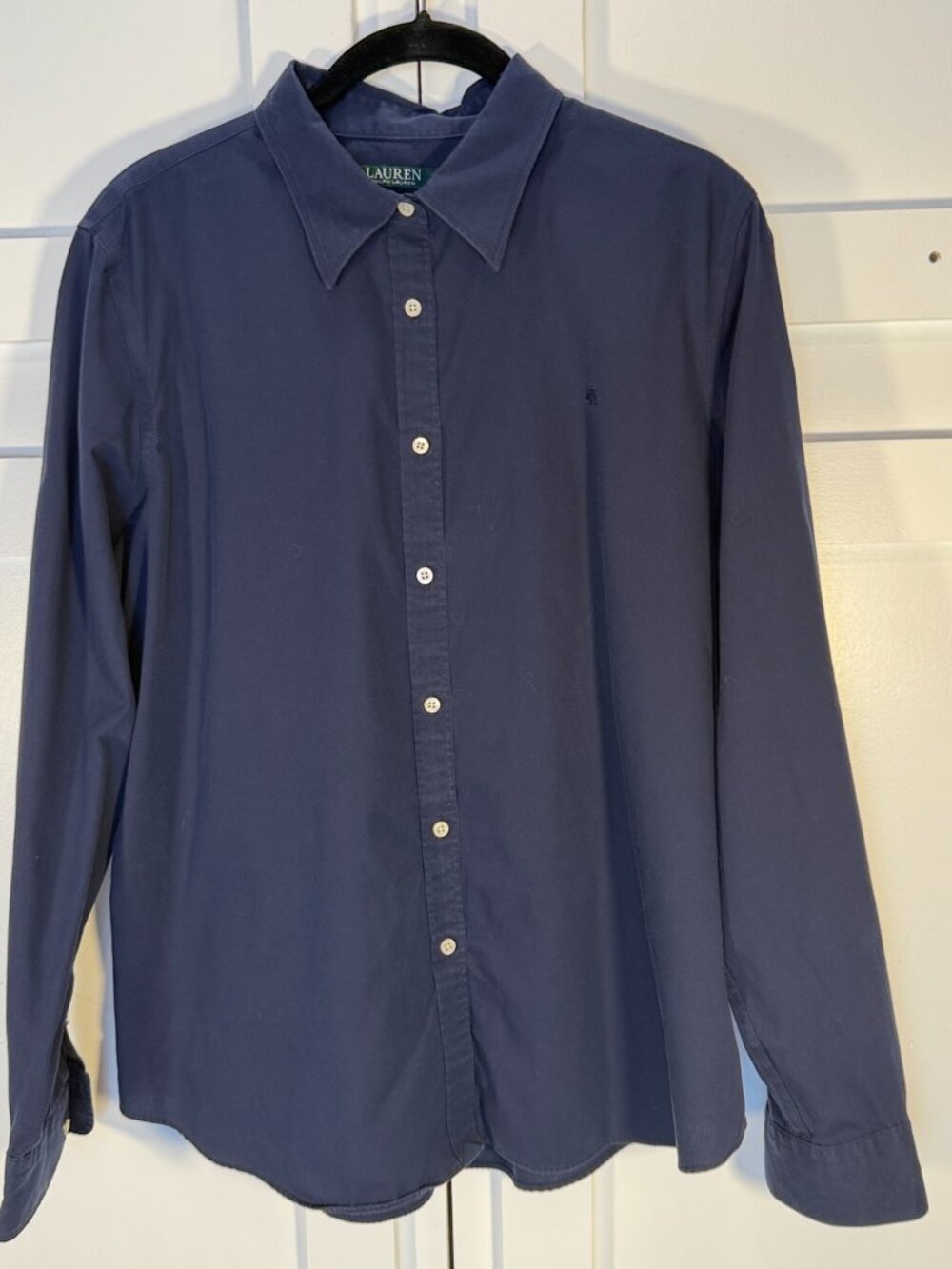 Lauren Ralph Lauren Button Down Shirt XL Blue - Picture 3 of 9
